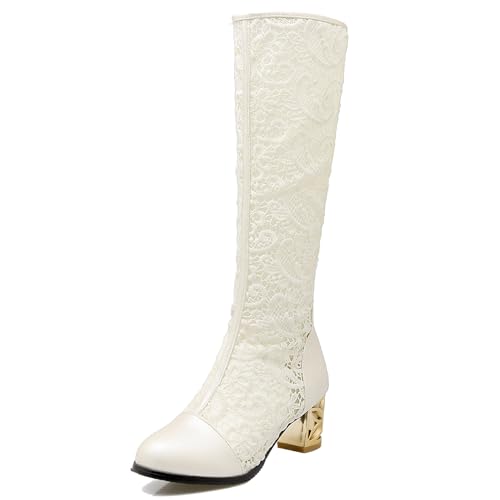 Gicoiz Damen Elegant Sommer Runde Zehen Knee High Mesh Stiefel Abend Formal Blockabsatz Zip Mode Hochzeit Booty Spitze Aprikose Gr 33 EU Gicoiz Damen Elegant Sommer Runde Zehen Knee High Mesh Stiefel Abend Formal Blockabsatz Zip Mode Hochzeit Booty Spitze Aprikose Gr 33 EU von Gicoiz