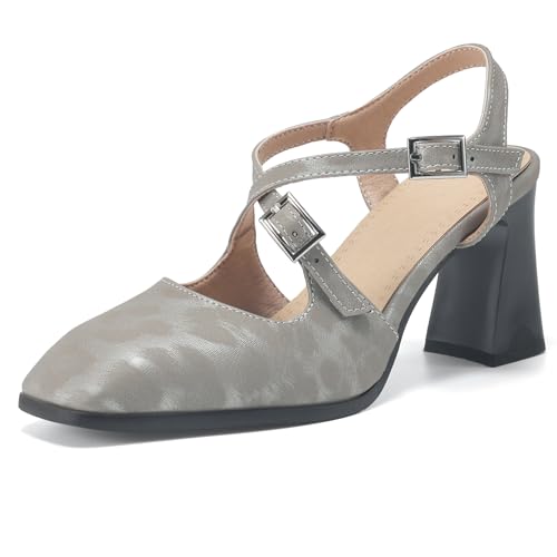 Gicoiz Damen Knöchelriemchen Square Toe Blockabsatz Sandalen Weit Fit Sommer Hochzeit Elegant Schnalle Formal Arbeit Sandals Grau Gr 38 EU-39Cn Gicoiz Damen Knöchelriemchen Square Toe Blockabsatz Sandalen Weit Fit Sommer Hochzeit Elegant Schnalle Formal Arbeit Sandals Grau Gr 38 EU-39Cn von Gicoiz