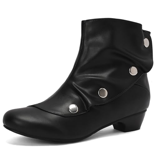 Gicoiz Damen Low Blockabsatz Runde Zehen Chelsea Stiefel Comfy Equestrian Horse Riding Kitten Heels Denim Ankle Stiefeletten Zip Schwarz Gr 45 EU-47Cn Gicoiz Damen Low Blockabsatz Runde Zehen Chelsea Stiefel Comfy Equestrian Horse Riding Kitten Heels Denim Ankle Stiefeletten Zip Schwarz Gr 45 EU-47Cn von Gicoiz