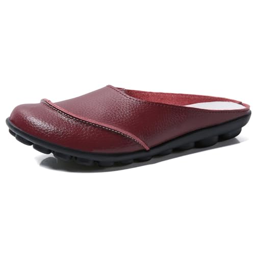 Gicoiz Damen Pantoffeln Runde Zehen Klassische Sommer Strand Schuhe Ohne Verschluss Geschlossen Flip Flops Leisure Hausschuhe Pantoffeln Draußen Mule Sandals Rotwein Gr 39 EU-40Cn Gicoiz Damen Pantoffeln Runde Zehen Klassische Sommer Strand Schuhe Ohne Verschluss Geschlossen Flip Flops Leisure Hausschuhe Pantoffeln Draußen Mule Sandals Rotwein Gr 39 EU-40Cn von Gicoiz