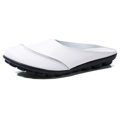 Gicoiz Damen Pantoffeln Runde Zehen Klassische Sommer Strand Schuhe Ohne Verschluss Geschlossen Flip Flops Leisure Hausschuhe Pantoffeln Draußen Mule Sandals Weiß Gr 38 EU-39Cn Gicoiz Damen Pantoffeln Runde Zehen Klassische Sommer Strand Schuhe Ohne Verschluss Geschlossen Flip Flops Leisure Hausschuhe Pantoffeln Draußen Mule Sandals Weiß Gr 38 EU-39Cn von Gicoiz