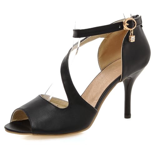 Gicoiz Damen Peep Toe Hochzeit Knöchelriemchen Stiletto Sandals Party Elegant High Sandalen Sommer Glitzer Strappy Bride Schuhe Schwarz Gr 40.5 EU-42Cn Gicoiz Damen Peep Toe Hochzeit Knöchelriemchen Stiletto Sandals Party Elegant High Sandalen Sommer Glitzer Strappy Bride Schuhe Schwarz Gr 40.5 EU-42Cn von Gicoiz