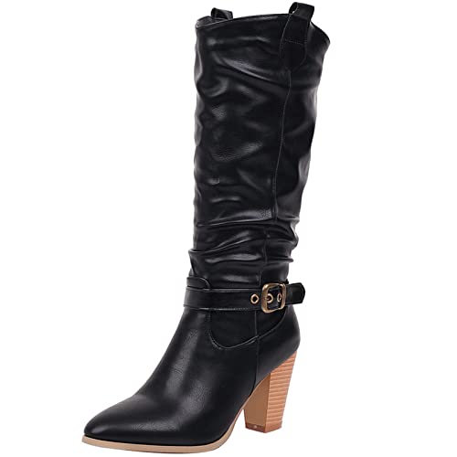 Gicoiz Damen Pointed Toe Knee High Slouch Cowboystiefel Blockabsatz Stiefel Winter Warm Slouch Western Booty Ohne Verschluss Snakeskin Equestrian Schwarz Gr 42 EU-44Cn Gicoiz Damen Pointed Toe Knee High Slouch Cowboystiefel Blockabsatz Stiefel Winter Warm Slouch Western Booty Ohne Verschluss Snakeskin Equestrian Schwarz Gr 42 EU-44Cn von Gicoiz