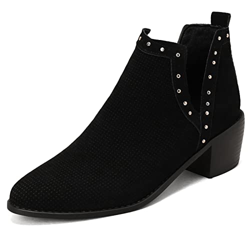 Gicoiz Damen Pointed Toe Leisure Stiefeletten Ohne Verschluss Komfort Block Mitte Absatz Stiefel Klassische Romisch Chelsea Stiefeletten Herbst Winter Schuhe Schwarz Gr 39 EU-40Cn Gicoiz Damen Pointed Toe Leisure Stiefeletten Ohne Verschluss Komfort Block Mitte Absatz Stiefel Klassische Romisch Chelsea Stiefeletten Herbst Winter Schuhe Schwarz Gr 39 EU-40Cn von Gicoiz