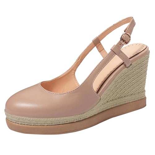 Gicoiz Damen Runde Zehen Hohen Keilabsatz Plateau Sandals Slingback Elegant Knöchelriemchen Geschlossen Comfy Hochzeit T Bar Schuhe Pink Gr 39 EU-40Cn Gicoiz Damen Runde Zehen Hohen Keilabsatz Plateau Sandals Slingback Elegant Knöchelriemchen Geschlossen Comfy Hochzeit T Bar Schuhe Pink Gr 39 EU-40Cn von Gicoiz