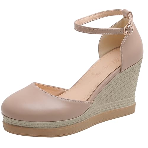 Gicoiz Damen Runde Zehen Hohen Keilabsatz Plateau Sandals Slingback Elegant Knöchelriemchen Geschlossen Comfy Hochzeit T Bar Schuhe Pink Gr 40 EU-41Cn Gicoiz Damen Runde Zehen Hohen Keilabsatz Plateau Sandals Slingback Elegant Knöchelriemchen Geschlossen Comfy Hochzeit T Bar Schuhe Pink Gr 40 EU-41Cn von Gicoiz
