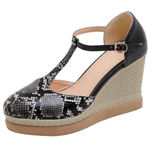 Gicoiz Damen Runde Zehen Hohen Keilabsatz Plateau Sandals Slingback Elegant Knöchelriemchen Geschlossen Comfy Hochzeit T Bar Schuhe Schwarz Gr 40 EU-41Cn Gicoiz Damen Runde Zehen Hohen Keilabsatz Plateau Sandals Slingback Elegant Knöchelriemchen Geschlossen Comfy Hochzeit T Bar Schuhe Schwarz Gr 40 EU-41Cn von Gicoiz