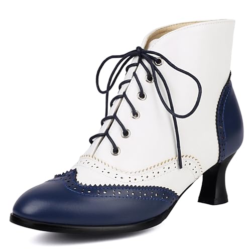 Gicoiz Damen Runde Zehen Kitten Stiefel Chelsea Motorradstiefel Sommer Schnüren Mesh Ankle Stiefeletten Strappy Gladiator Winter Brogue Chukka Blau Gr 40.5 EU-42Cn Gicoiz Damen Runde Zehen Kitten Stiefel Chelsea Motorradstiefel Sommer Schnüren Mesh Ankle Stiefeletten Strappy Gladiator Winter Brogue Chukka Blau Gr 40.5 EU-42Cn von Gicoiz