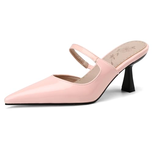 Gicoiz Damen Stiletto Kitten Heel Mule Elegant Pantoffeln Abend Ohne Verschluss Sommer Hausschuhe Pantoffeln Hochzeit Pointed Toe Sandals Pink Gr 40.5 EU-42Cn Gicoiz Damen Stiletto Kitten Heel Mule Elegant Pantoffeln Abend Ohne Verschluss Sommer Hausschuhe Pantoffeln Hochzeit Pointed Toe Sandals Pink Gr 40.5 EU-42Cn von Gicoiz