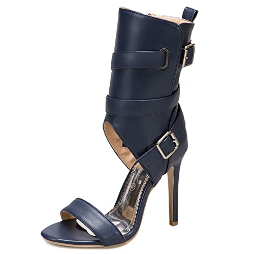 Gicoiz Damen Stiletto Pump Mode Peep Toe Römersandalen Sommer Ankle Boots Elegant Höhe Ferse Offene Zeh Gladiator Slingback Schuhe Blau Gr 40 EU-41Cn Gicoiz Damen Stiletto Pump Mode Peep Toe Römersandalen Sommer Ankle Boots Elegant Höhe Ferse Offene Zeh Gladiator Slingback Schuhe Blau Gr 40 EU-41Cn von Gicoiz
