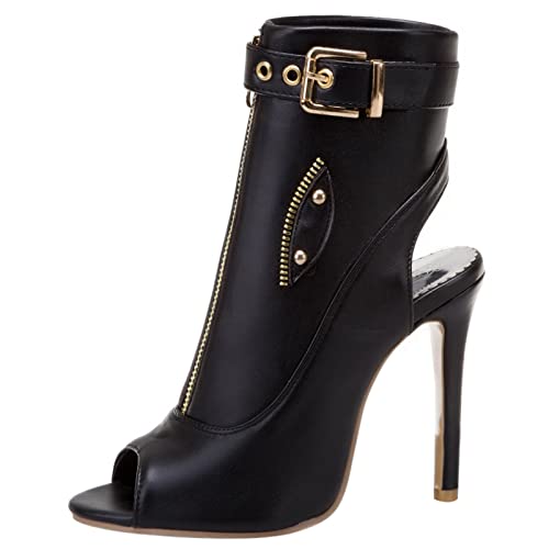 Gicoiz Damen Stiletto Pump Mode Peep Toe Römersandalen Sommer Ankle Boots Elegant Höhe Ferse Offene Zeh Gladiator Slingback Schuhe Schwarz Gr 40 EU-41Cn Gicoiz Damen Stiletto Pump Mode Peep Toe Römersandalen Sommer Ankle Boots Elegant Höhe Ferse Offene Zeh Gladiator Slingback Schuhe Schwarz Gr 40 EU-41Cn von Gicoiz