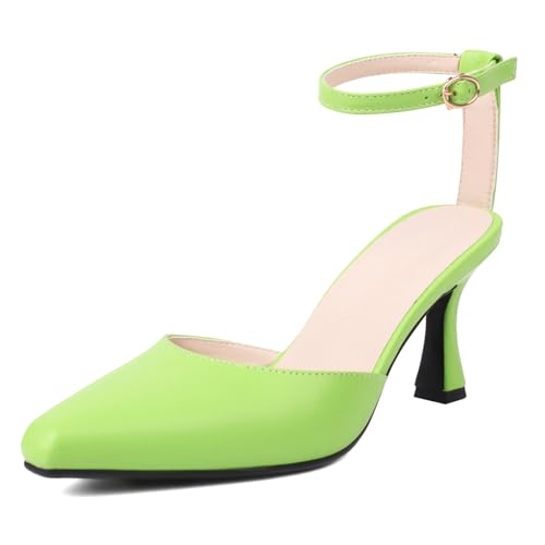 Gicoiz Elegant Stilettos Damen Pointed Toe Sandals Mode Knöchelriemchen Damen Geschlossen Formal Hochzeit Sandalen Buro Grün Gr 36.5 EU-37Cn Gicoiz Elegant Stilettos Damen Pointed Toe Sandals Mode Knöchelriemchen Damen Geschlossen Formal Hochzeit Sandalen Buro Grün Gr 36.5 EU-37Cn von Gicoiz
