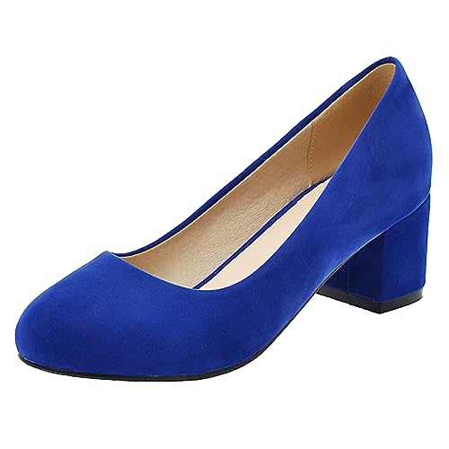 Gicoiz Fußkleidung Damen Basic Runde Zehen Ohne Verschluss Block Mitte Absatz Pump Hochzeit Formal Schuhe Leisure Geschlossen Wildleder Party Arbeit Kleid Blau Gr 38 EU-39Cn Gicoiz Fußkleidung Damen Basic Runde Zehen Ohne Verschluss Block Mitte Absatz Pump Hochzeit Formal Schuhe Leisure Geschlossen Wildleder Party Arbeit Kleid Blau Gr 38 EU-39Cn von Gicoiz