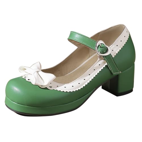 Gicoiz Hochzeit Mary Jane Bogen Damen Glitzer Mitte Blockabsatz Pumps Comfy Runde Zehen Sommer Party Knöchelriemchen Plateau Schuluniform Schuhe Grün Gr 33 EU Gicoiz Hochzeit Mary Jane Bogen Damen Glitzer Mitte Blockabsatz Pumps Comfy Runde Zehen Sommer Party Knöchelriemchen Plateau Schuluniform Schuhe Grün Gr 33 EU von Gicoiz
