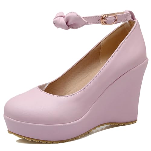 Gicoiz Hohen Keilabsatz Damen Plateau Knöchelriemchen Pumps Runde Zehen Schnalle Espadrille Hochzeit Bogen Schuhe Elegant Violett Gr 40.5 EU-42Cn Gicoiz Hohen Keilabsatz Damen Plateau Knöchelriemchen Pumps Runde Zehen Schnalle Espadrille Hochzeit Bogen Schuhe Elegant Violett Gr 40.5 EU-42Cn von Gicoiz