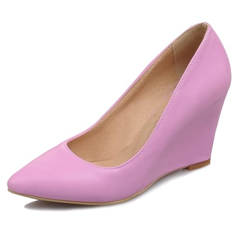 Gicoiz Keilabsatz Pointed Toe Damen Ohne Verschluss Höhe Ferse Schuhe Hochzeit Geschlossen Lack Pumps Buro Arbeit Formal Wildleder Bogen Keilabsatzs Violett Gr 36 EU Gicoiz Keilabsatz Pointed Toe Damen Ohne Verschluss Höhe Ferse Schuhe Hochzeit Geschlossen Lack Pumps Buro Arbeit Formal Wildleder Bogen Keilabsatzs Violett Gr 36 EU von Gicoiz