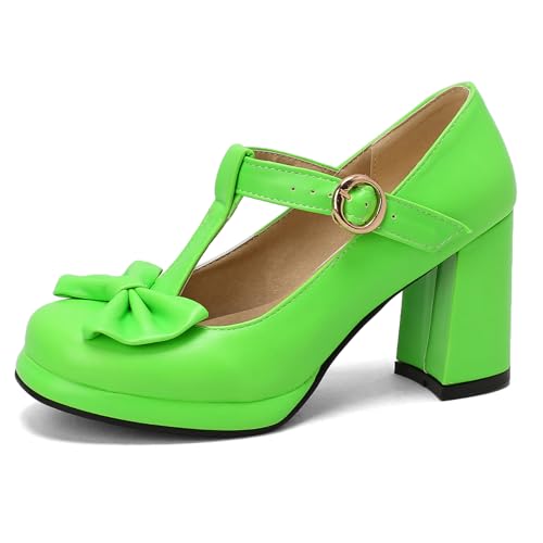 Gicoiz Mary Jane Block Schuhe Bride Hochzeit Block High Schuhe Damen Glitzer Chunky Plateau Pumps Sommer Elegant Knöchelriemchen Schuhe Grün Gr 35 EU Gicoiz Mary Jane Block Schuhe Bride Hochzeit Block High Schuhe Damen Glitzer Chunky Plateau Pumps Sommer Elegant Knöchelriemchen Schuhe Grün Gr 35 EU von Gicoiz