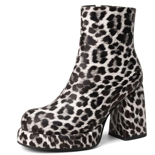 Gicoiz Mode Chelsea Stiefel Damen Runde Zehen Chunky Heels Zebra Herbst Winter Leopard Plateau Ankle Stiefeletten Zip Höhe Ferse Schwarz Gr 38 EU-39Cn Gicoiz Mode Chelsea Stiefel Damen Runde Zehen Chunky Heels Zebra Herbst Winter Leopard Plateau Ankle Stiefeletten Zip Höhe Ferse Schwarz Gr 38 EU-39Cn von Gicoiz