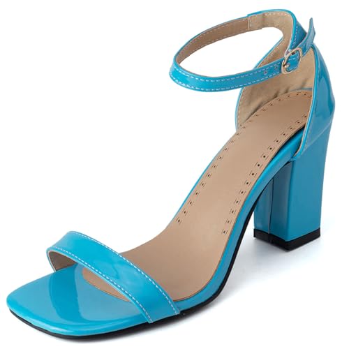 Gicoiz Offene Zeh Blockabsatz Damen Komfort Lack Sandals Mode Knöchelriemchen Bridal Chunky Höhe Ferse Party Offene Zeh Light-Blau Gr 48 EU-50Cn Gicoiz Offene Zeh Blockabsatz Damen Komfort Lack Sandals Mode Knöchelriemchen Bridal Chunky Höhe Ferse Party Offene Zeh Light-Blau Gr 48 EU-50Cn von Gicoiz
