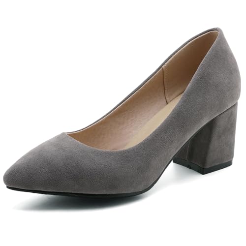 Gicoiz Ohne Verschluss Block Schuhe Damen Pointed Toe Simple Pumps Buro Arbeit Formal Schuhe Chunky Höhe Ferse Lack Grau Gr 36.5 EU-37Cn Gicoiz Ohne Verschluss Block Schuhe Damen Pointed Toe Simple Pumps Buro Arbeit Formal Schuhe Chunky Höhe Ferse Lack Grau Gr 36.5 EU-37Cn von Gicoiz