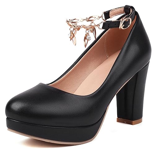 Gicoiz Pailletten Mary Jane Damen Hochzeit Formal Hohen Blockabsatz Schuhe Pump Elegant Abend Runde Zehen Knöchelriemchen Party Plateau Schuhe Schwarz Gr 43 EU-45Cn Gicoiz Pailletten Mary Jane Damen Hochzeit Formal Hohen Blockabsatz Schuhe Pump Elegant Abend Runde Zehen Knöchelriemchen Party Plateau Schuhe Schwarz Gr 43 EU-45Cn von Gicoiz