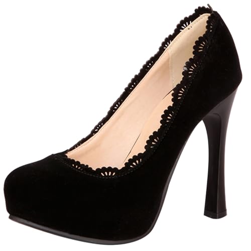Gicoiz Plateau Stiletto Pump Damen Runde Zehen Wildleder Pump Ohne Verschluss Klassische Party Abend Formal Höhe Ferse Abendschuhe Schwarz Gr 35 EU Gicoiz Plateau Stiletto Pump Damen Runde Zehen Wildleder Pump Ohne Verschluss Klassische Party Abend Formal Höhe Ferse Abendschuhe Schwarz Gr 35 EU von Gicoiz