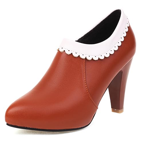 Gicoiz Pointed Toe High Schuhe Damen Buro Loafer Zip Ankle Boots Hochzeit Elegant Plateau Pumps Wildleder Schnüren Oxford Arbeit Schuhe Braun Gr 1.5-34 Gicoiz Pointed Toe High Schuhe Damen Buro Loafer Zip Ankle Boots Hochzeit Elegant Plateau Pumps Wildleder Schnüren Oxford Arbeit Schuhe Braun Gr 1.5-34 von Gicoiz