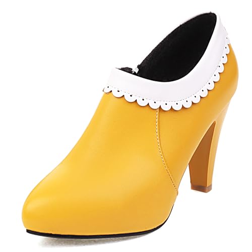 Gicoiz Pointed Toe High Schuhe Damen Buro Loafer Zip Ankle Boots Hochzeit Elegant Plateau Pumps Wildleder Schnüren Oxford Arbeit Schuhe Gelb Gr 4.5-38 Gicoiz Pointed Toe High Schuhe Damen Buro Loafer Zip Ankle Boots Hochzeit Elegant Plateau Pumps Wildleder Schnüren Oxford Arbeit Schuhe Gelb Gr 4.5-38 von Gicoiz