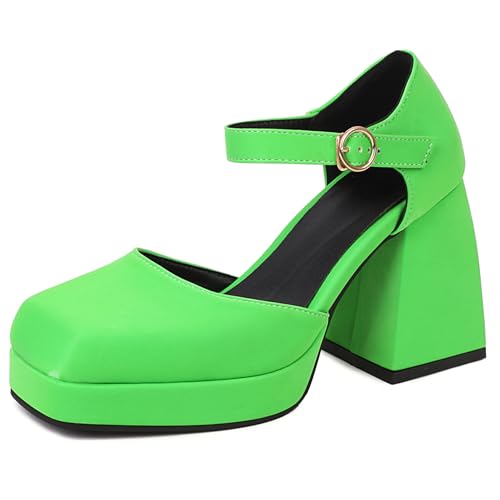 Gicoiz Square Toe Chunky Sandalen Damen Mode Sandals Weit Fit Damen Sommer Hohen Blockabsatz Plateau Elegant Party Grün Gr 37 EU-38Cn Gicoiz Square Toe Chunky Sandalen Damen Mode Sandals Weit Fit Damen Sommer Hohen Blockabsatz Plateau Elegant Party Grün Gr 37 EU-38Cn von Gicoiz