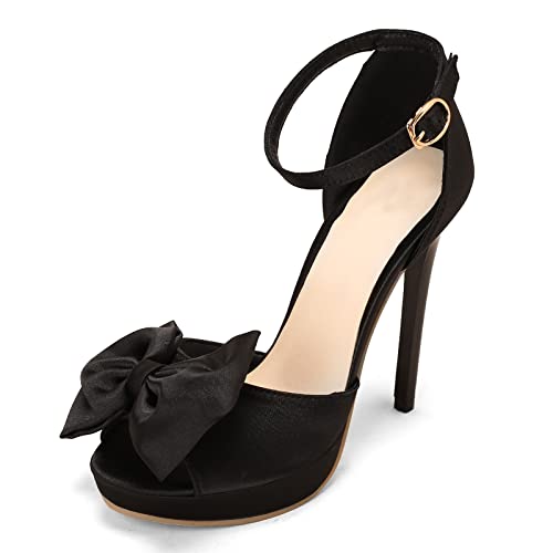 Gicoiz Stiletto Pump Plateau Damen Bogen Sandalen Party Peep Toe Elegant Abend Knöchelriemchen Bride Hochzeit Höhe Ferse Formal Schuhe Schwarz Gr 46 EU-48Cn Gicoiz Stiletto Pump Plateau Damen Bogen Sandalen Party Peep Toe Elegant Abend Knöchelriemchen Bride Hochzeit Höhe Ferse Formal Schuhe Schwarz Gr 46 EU-48Cn von Gicoiz