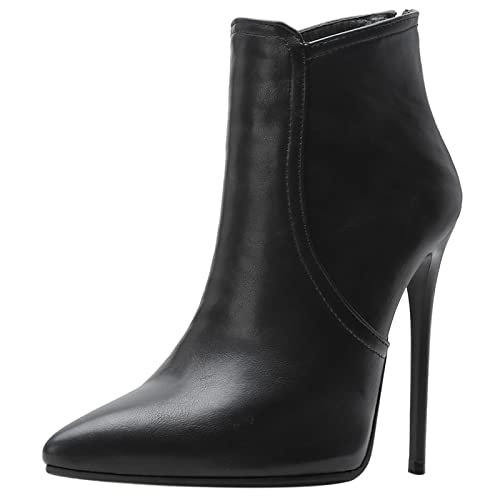 Gicoiz Stilettos Damen Pointed Toe Stiefeletten Winter Abend Abendschuhe Warm Höhe Ferse Zip Chelsea Stiefeletten Schwarz Gr 46 EU-48Cn Gicoiz Stilettos Damen Pointed Toe Stiefeletten Winter Abend Abendschuhe Warm Höhe Ferse Zip Chelsea Stiefeletten Schwarz Gr 46 EU-48Cn von Gicoiz