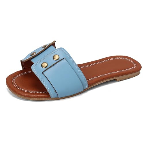 Gicoiz Strand Pantoffeln Pantoletten Für Damen Hausschuhe Pantoffeln Sandals Offene Zeh Sommer Comfy Flach Schuhe Strappy Gladiator Romisch Schuhe Draußen Mules Blau Gr 38 EU-39Cn Gicoiz Strand Pantoffeln Pantoletten Für Damen Hausschuhe Pantoffeln Sandals Offene Zeh Sommer Comfy Flach Schuhe Strappy Gladiator Romisch Schuhe Draußen Mules Blau Gr 38 EU-39Cn von Gicoiz