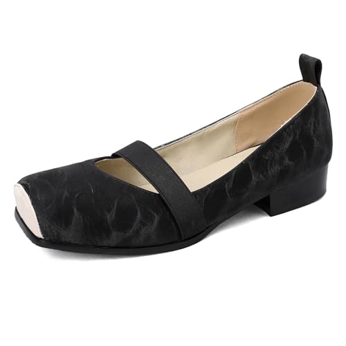 Gicoiz Weit Fit Mary Jane Damen Low Blockabsatz Pumps Square Toe Elastisch Knöchelriemchen Leisure Sommer Schuhe Damen Schuluniform Schwarz Gr 35 EU Gicoiz Weit Fit Mary Jane Damen Low Blockabsatz Pumps Square Toe Elastisch Knöchelriemchen Leisure Sommer Schuhe Damen Schuluniform Schwarz Gr 35 EU von Gicoiz