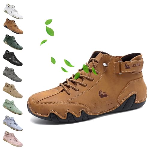 Alpaca Barfuss Schuhe, Vogany Schuhe Damen, Waterproof and Breathable Orthopaedic Shoes, Handmade Suede Boots, Outdoor Barefoot Shoes (E, Erwachsene, 38, Numerisch, EU Schuhgrößensystem, M) von Gienslru