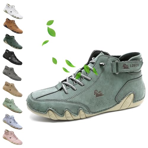 Alpaca Barfuss Schuhe, Vogany Schuhe Damen, Waterproof and Breathable Orthopaedic Shoes, Handmade Suede Boots, Outdoor Barefoot Shoes (F, Erwachsene, 40, Numerisch, EU Schuhgrößensystem, M) von Gienslru