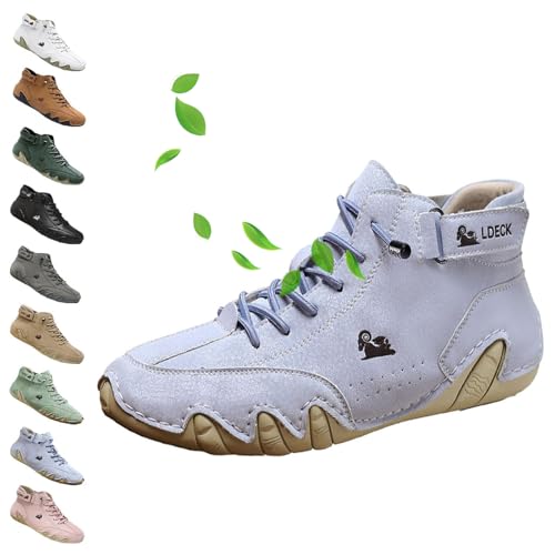 Alpaca Barfuss Schuhe, Vogany Schuhe Damen, Waterproof and Breathable Orthopaedic Shoes, Handmade Suede Boots, Outdoor Barefoot Shoes (H, Erwachsene, 39, Numerisch, EU Schuhgrößensystem, M) von Gienslru