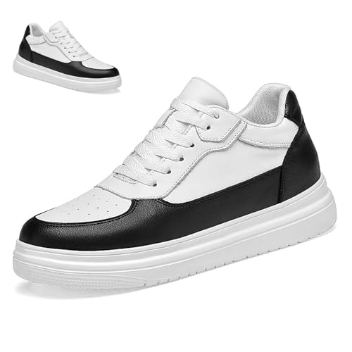 Elevate Shoes Herren, Elevateshoes White Classy, Non-Slip ElevateShoes Men's Platform Invisible Casual Height Booster Mesh Walking High Trainers (B, Erwachsene, 40, Numerisch, EU Schuhgrößensystem, M) von Gienslru