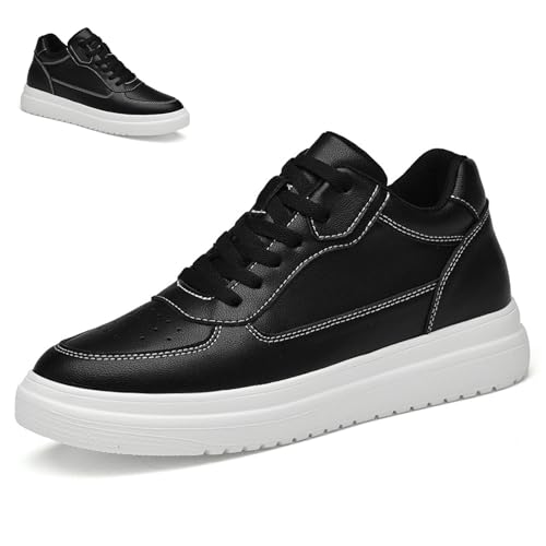 Elevate Shoes Herren, Elevateshoes White Classy, Non-Slip ElevateShoes Men's Platform Invisible Casual Height Booster Mesh Walking High Trainers (C, Erwachsene, 43, Numerisch, EU Schuhgrößensystem, M) von Gienslru