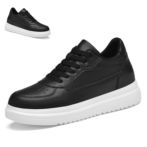 Elevate Shoes Herren, Elevateshoes White Classy, Non-Slip ElevateShoes Men's Platform Invisible Casual Height Booster Mesh Walking High Trainers (D, Erwachsene, 45, Numerisch, EU Schuhgrößensystem, M) von Gienslru