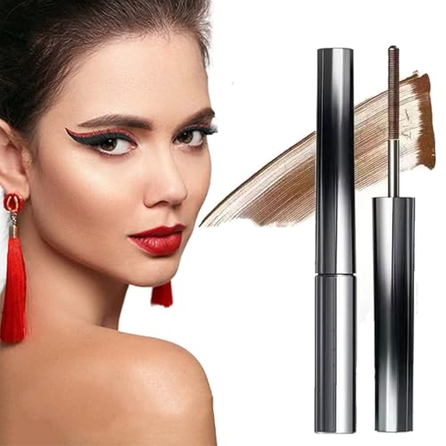Facelove Iron Eye Mascara, 3D Curling Eyelash Iron Mascara, Iron Eye Eisenlocke Mascara, Eisenlocke Mascara, Ironeye Iron Curl Mascara, Aterproof,Long-Lasting and Smudge-Free (Braun, 2g) von Gienslru