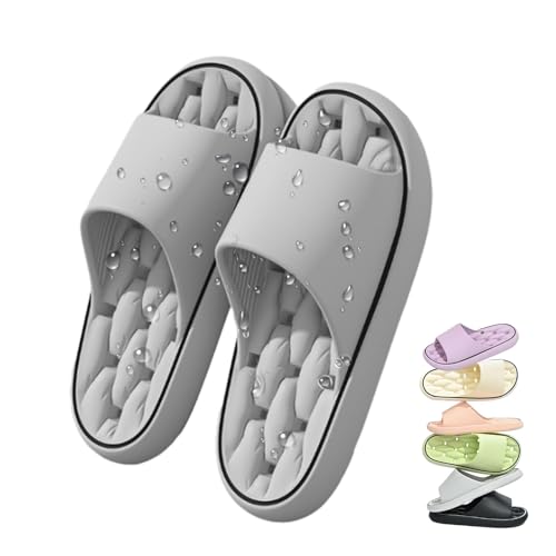 Gienslru Baumme Ergonomische, Ultraweiche, Schnelltrocknende Hausschuhe, Orthopädische Slipper Mit Maximalem Comfort (Grau, Erwachsene, 42, Numerisch (von/bis), EU Schuhgrößensystem, 43, M) von Gienslru