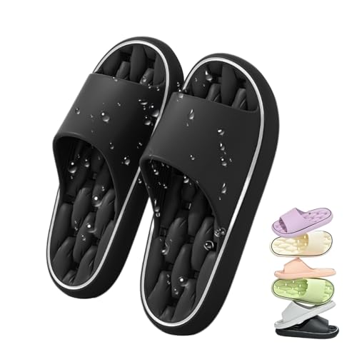 Gienslru Baumme Ergonomische, Ultraweiche, Schnelltrocknende Hausschuhe, Orthopädische Slipper Mit Maximalem Comfort (Schwarz, Erwachsene, 42, Numerisch (von/bis), EU Schuhgrößensystem, 43, M) von Gienslru