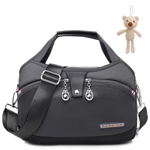 Gienslru Modische, diebstahlsichere Handtasche, Emrefashion-Taschen, diebstahlsichere Handtasche, großes Fassungsvermögen, wasserdicht, faltbar (Dark Gray) von Gienslru