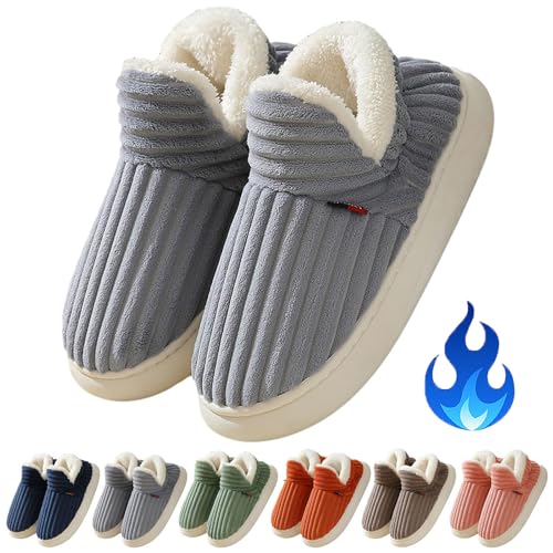 Gienslru Pluffi The Cozy & Stylish Slipper, Pluffi Slipper Booties, Winter Warm Thick-Soled Plush Fuzzy House Cloud Slide (D, Erwachsene, 40, Numerisch (von/bis), EU Schuhgrößensystem, 41, M) von Gienslru