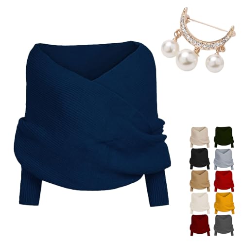 Gienslru 2026 Schal Mit ärmeln Damen, Schal Mit ärmeln Strick, Hohlgestrickter Schalmantel, Schals & Tücher Für Damen, Multifunktional Strick-Zopfmuster-Schal (A) von Gienslru