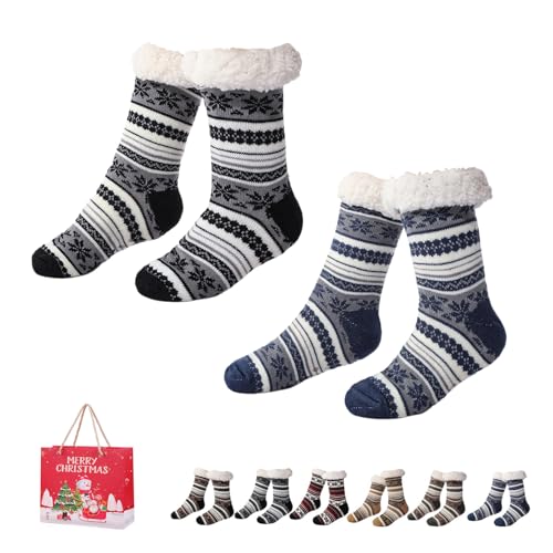 Gienslru Snowflake Ultra-Thick Slipper Home Socks, Snowflake Ultra-Thick Cashmere Slipper Home Socks (C*2, Erwachsene, Damen, Einheitsgröße, Alphanumerisch, EU Schuhgrößensystem, M) von Gienslru
