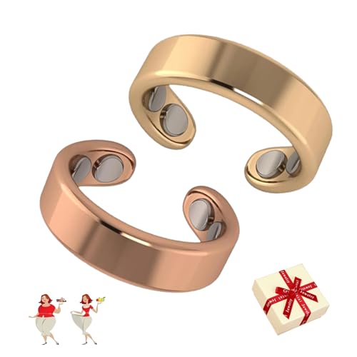 Gienslru Sömni Ring Damen Wechseljahre, Sömni Ring für Männer und Frauen, Natürlich Einstellbar Sömni Magnetring, Entspannung, Schlafhilfe Müdigkeitsreduktion (A*2) von Gienslru