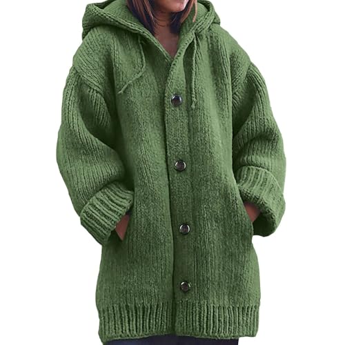 Halloween Pullover Damen Kürbis Strickjacke Weihnachtspullover Lustig Strickmantel mit Kapuze Cardigan Leicht Strickcardigan Christmas Winter Sweaters Herbst Grobstrickjacke Oversize Geist Kostüm von Gienslru