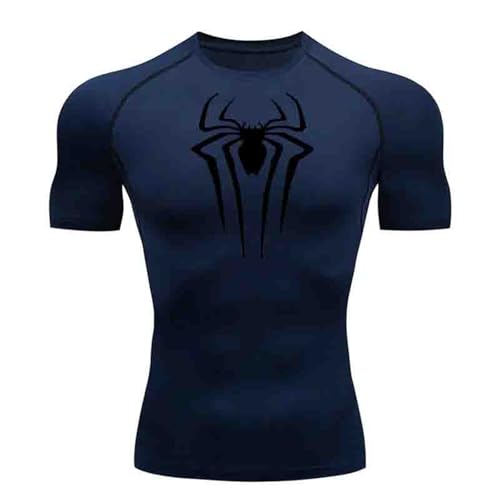Herren Spider Print Kompressionsshirt, schnell trocknendes T-Shirt, Gym Lauftrikot, atmungsaktiv Kurzarm, Frühling, Sommer Bodybuilding-T-Shirts für Herren, Top, modisch, Workout Herren Spider Print Kompressionsshirt, schnell trocknendes T-Shirt, Gym Lauftrikot, atmungsaktiv Kurzarm, Frühling, Sommer Bodybuilding-T-Shirts für Herren, Top, modisch, Workout von Gienslru
