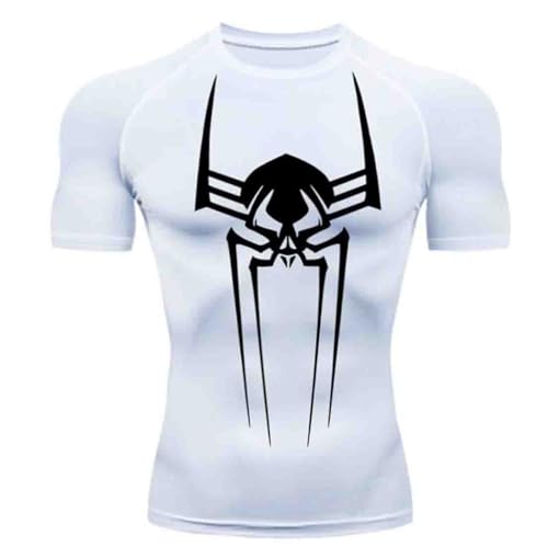Herren Spider Print Kompressionsshirt, schnell trocknendes T-Shirt, Gym Lauftrikot, atmungsaktiv Kurzarm, Frühling, Sommer Bodybuilding-T-Shirts für Herren, Top, modisch, Workout Herren Spider Print Kompressionsshirt, schnell trocknendes T-Shirt, Gym Lauftrikot, atmungsaktiv Kurzarm, Frühling, Sommer Bodybuilding-T-Shirts für Herren, Top, modisch, Workout von Gienslru